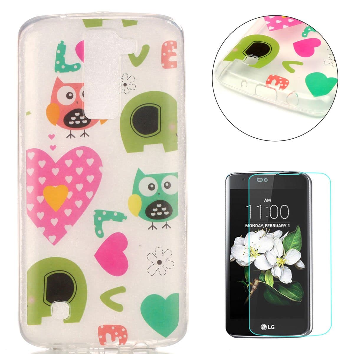 CaseHome For LG K8 silicone TPU Case Shock Proof Protective Durable [Free Screen Protector]