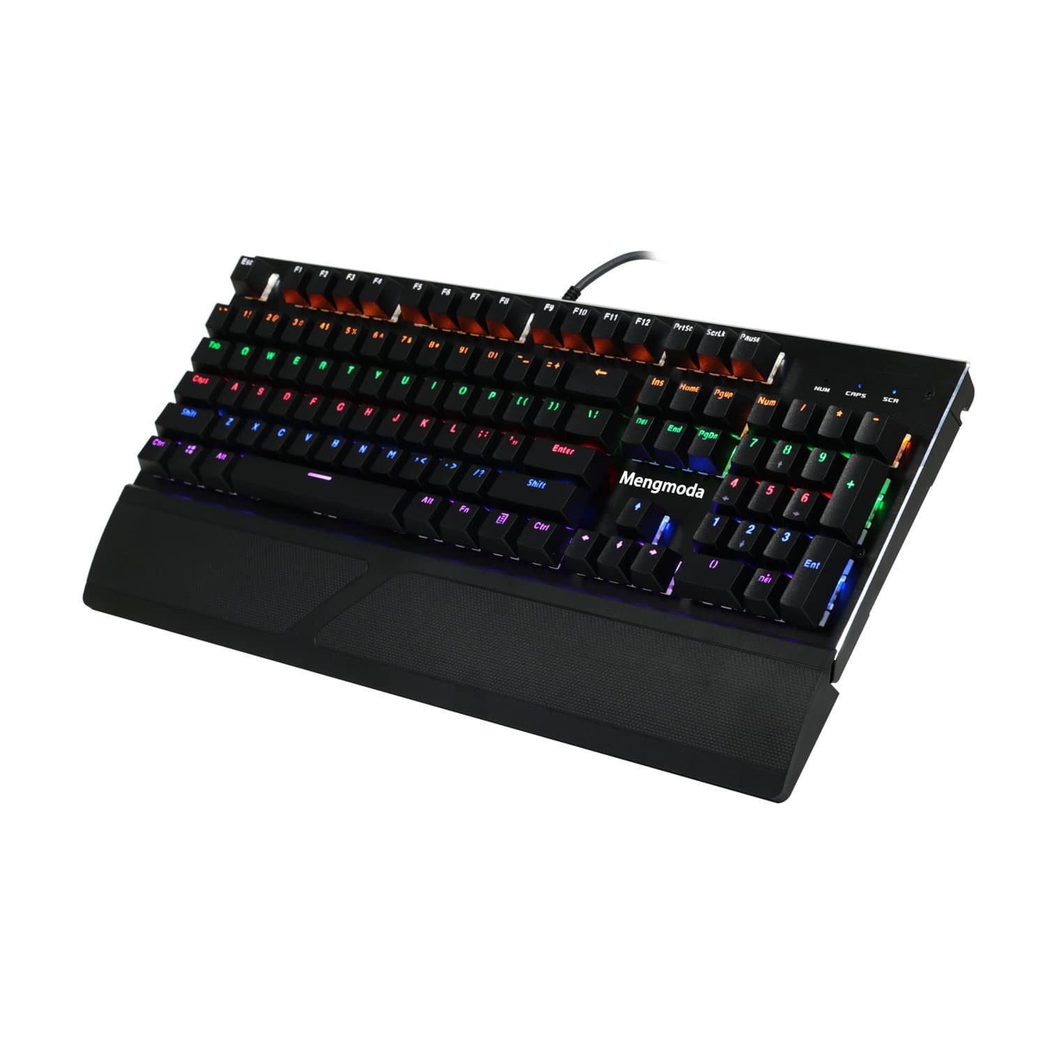 Click Mechanical Keyboard Mengmoda Gaming Wired Keyboard 6 Backlit Rainbow for Pro Gaming Overwatch,FPS,MMOs,RPGs,MOBA,RTS