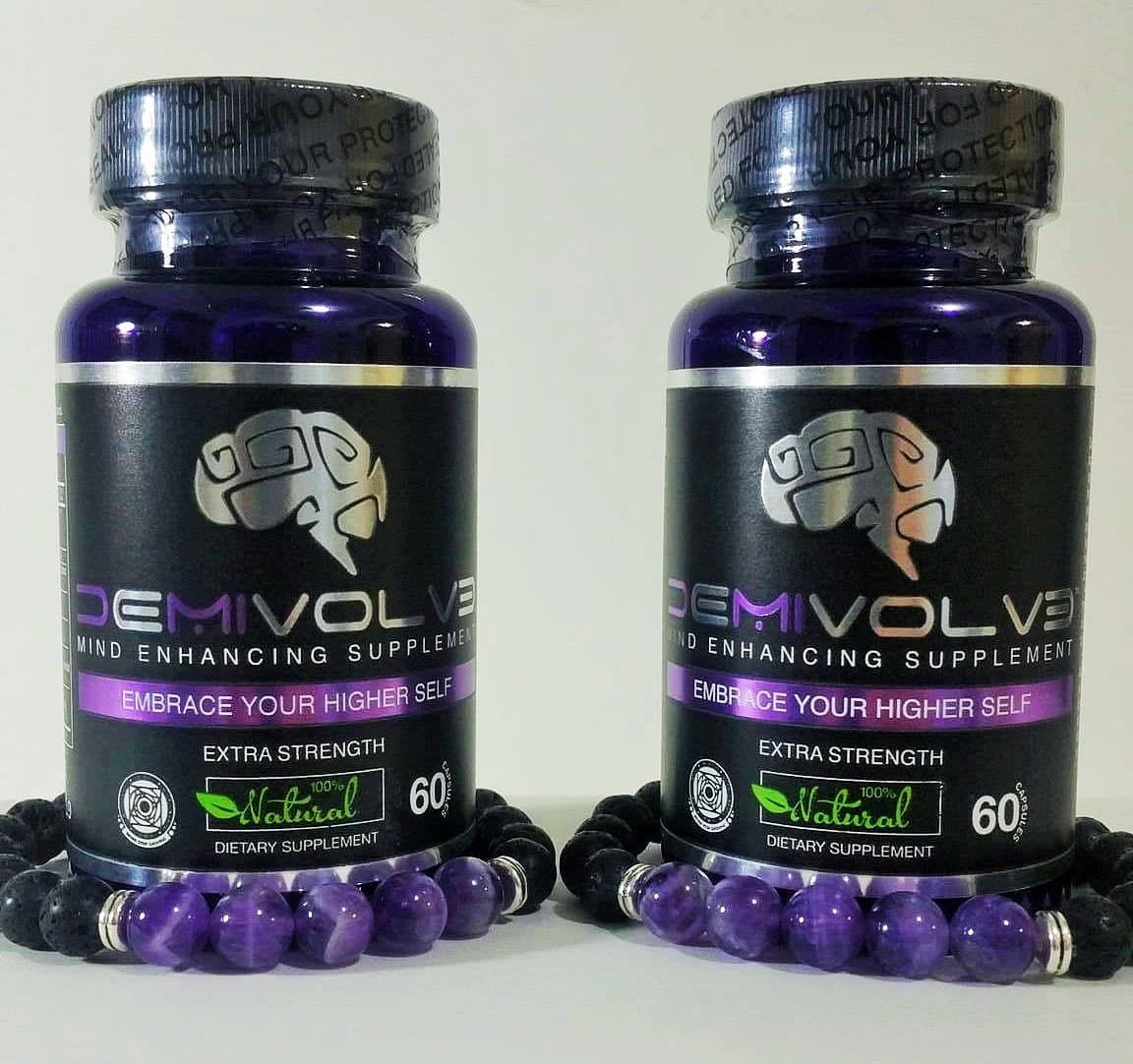 2-Pack DemiDUO Value Bundle Best 100% Vegan Nootropic Demivolve Mind Enhancing Pill Brain Booster Bacopa Supplement