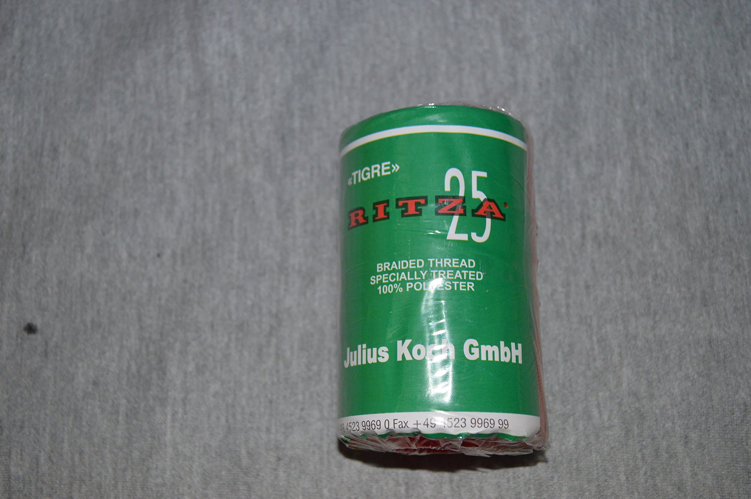 Julius Koch Ritza 25 Tiger Leather Sewing Waxed Polyester Thread 1.0mm 500 Meter Spool Orange Jk 247