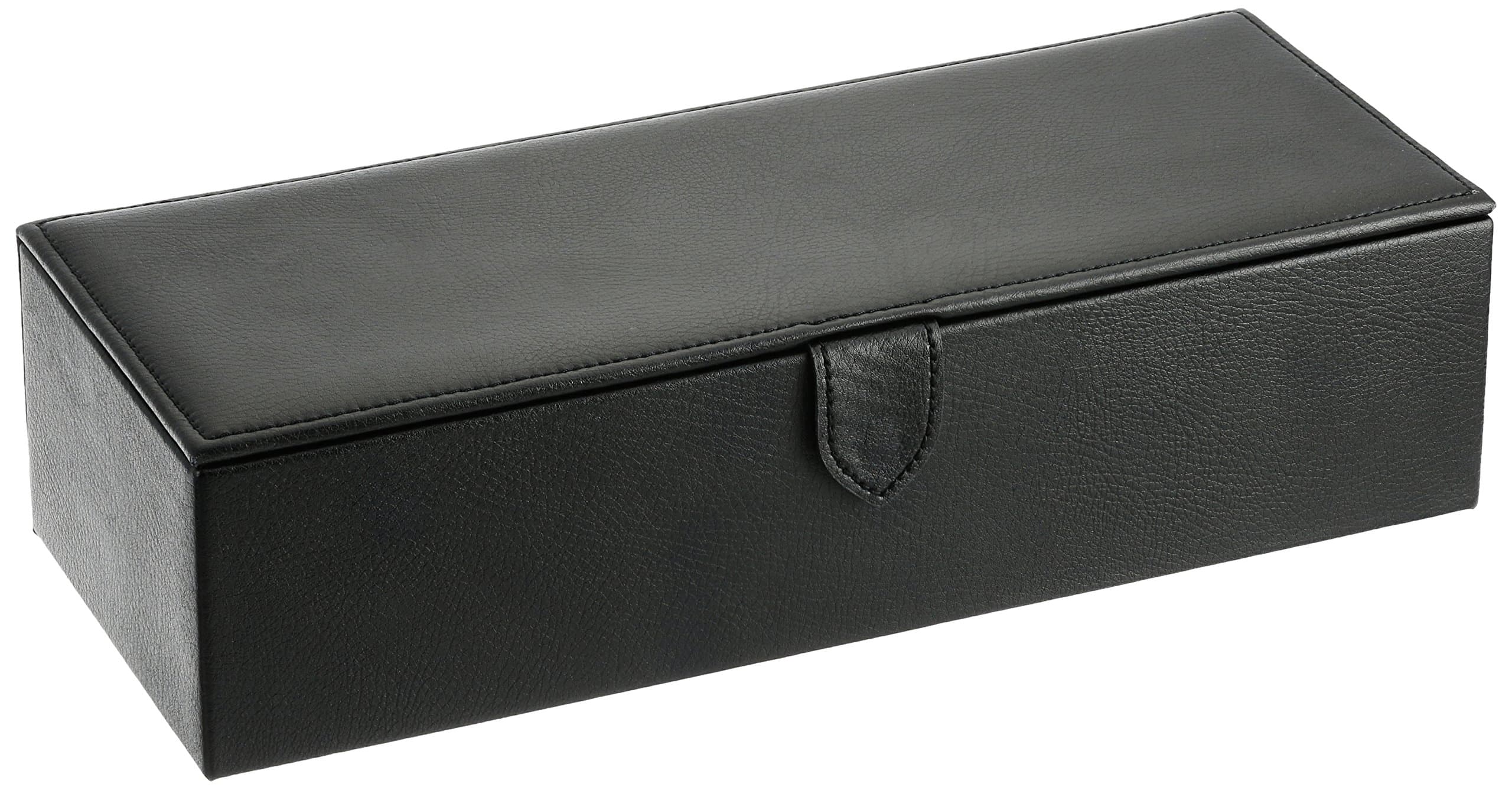 Wolf 305528 Blake 5 Piece Watch Box, Black Pebble