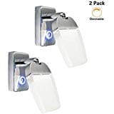 RV Reading Light DC 12V Marine Boat Interior Lighting, Soft Warm White, Dimmer Touch Switch with Blue Night Decor Light, 1.4W Motorhouse Acrylic Lamp, Automotive Trailer Berth Lights, Pack of 2