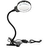 Magnifying Glass With Light - ALeaf Lightview Pro Flex Magnifying Glasses Desk Lamp for Close Work, 3X LED Magnification, USB Powered, For Hobbies, Inspection and Maintenance, Crafts
