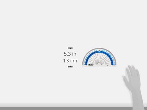 Helix 10cm 180 Degree Clear Protractor H01010