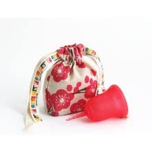 SckoonCup Beginner Choice - Made in The USA - Regular Flow - Organic Cotton Pouch - Menstrual Cup - Wellness Small