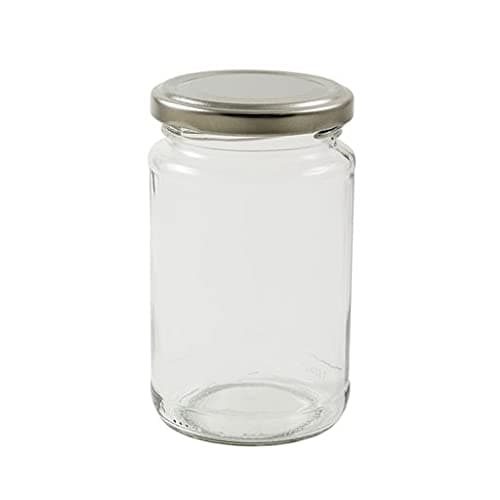 24 x 1 lb Jam Jars (370 mls.) with a choice of seven coloured lids (silver)