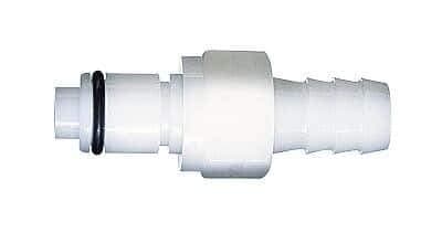 CPC (Colder) PLCD22006 Quick-Disconnect Hose Barb Insert; Valved, 3/8" Tube ID, 1/4" Flow Size, Acetal