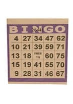 Single Die-Cut Purple Bingo Card 250 Pack