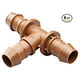 BT50/4PK Drip Irrigation 1/2" Barbed Tee Fitting, 4-Pack x 2