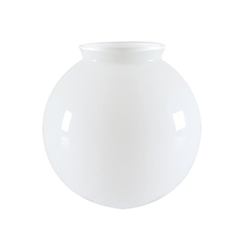 Permo Replacement 5.9" Round Globe Opaque Milk Glass Shade – Compatible with Pendant Light or Wall Sconce Fixtures
