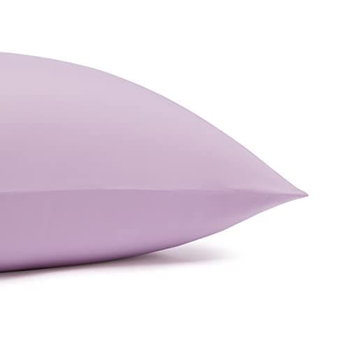 AmazonBasics Microfiber Sheet Set - (Includes 1 bedsheet, 1 Fitted Sheet with Elastic, 1 Pillow Cover, Single, Frosted Lavender Purple, Solid)