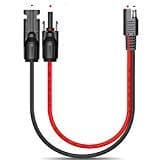 Solar Adapter Compatible with MC4 Connector to SAE Adapter Cable 10AWG Soft Wire 16.5in/42cm Length for RVs Solar Controller and Panels
