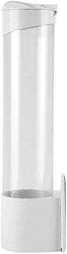 Plastic Cup Dispenser Magnetic or Screw Plate Mountable (Silver, Clear)