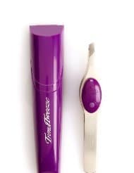 PURPLE SOLID TrendTweeze WaterProof Lighted Tweezers. Mirror Case
