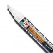 ZigPosterman White Broad (6mm) Nib Waterproof Liquid Chalk Marker Pen (Single Pen)