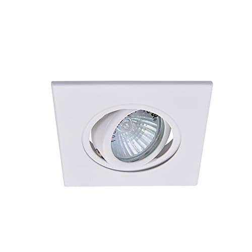 3" Trim Recessed Light, Adjustable Square Gimbal Ring, All White for Both Line/Low Voltage Eco Lighting NY HLV3006WH