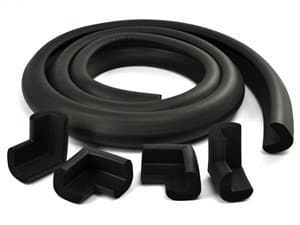 GOLDBALL Large Size Black Table Edge Soft Guard with 4 Corners with Cosmos Fastening Strap