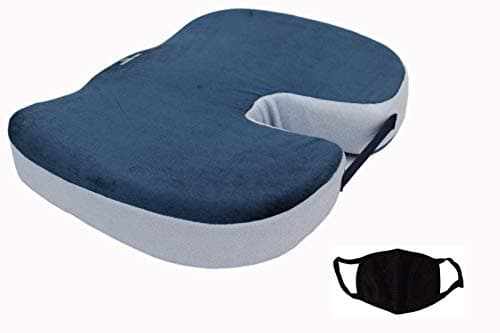 TENDER CARE Coccyx, Tailbone, Sciatica, Lower Back Support and Pain Relief Seat Cushion with Removable Cover Fits Most Desk, Computer Chairs and Car Seats