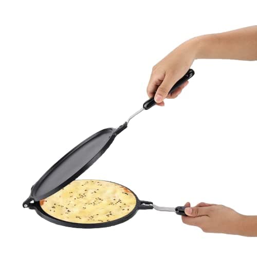 Pancake Pan, Nonstick Egg Roll Baker Crepe Pan Making Mold Bakeware Cupcake Waffle Maker with Stay-Cool Handle Household Kitchen Gas Baking Cooking Tool