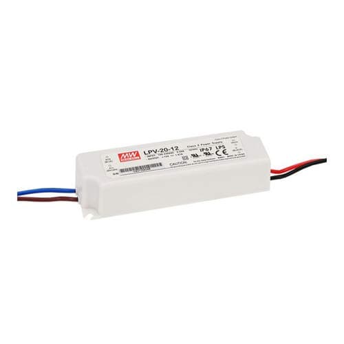 Mean Well LPV-20-12 AC-DC Single Output LED Driver, Constant Voltage