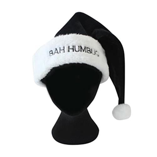 Black BAH Humbug Christmas HAT