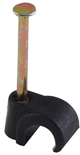 Tower Round Clips 16MM Black 50/Pk by Cable Guy Direct