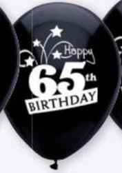 PartyMate Printed Latex Balloons, 8 CT, Black