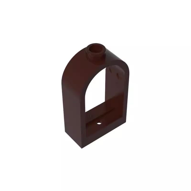 Gobricks GDS-872 Window 1 x 2 x 2 2/3 with Rounded Top 50PCS Compatible with Lego Toy 30044 DIY Parts and MOC Components for Major Brick Brands Color:Dark Brown 308