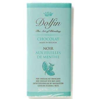 Dark Chocolate Bar with Mint Leaves-70g