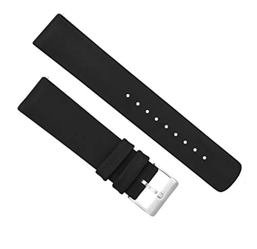 BARTON Leather and Rubber Hybrid Straps with Integrated Quick Release Spring Bars - 316L Stainless Steel - Choose Color - 18mm, 20mm & 22mm Watch Bands