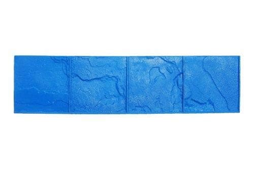 Slate Tile Concrete Stamps for Borders by Walttools | Classic 8 inch Stone Tile Decorative Pattern, Sturdy Polyurethane Texturing Mat, Realistic Detail (4 Piece Set)