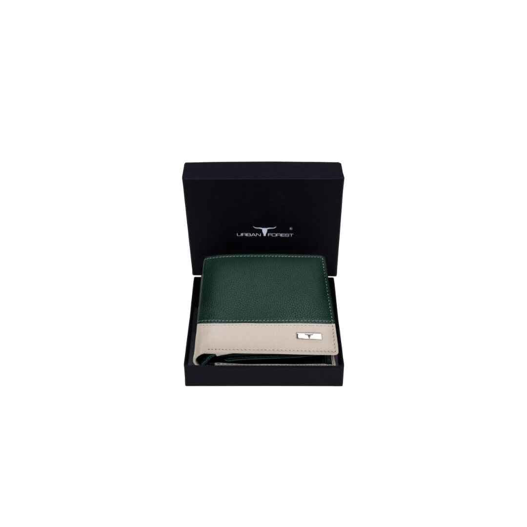 Seattle Green/Sand Leather Wallet for Men