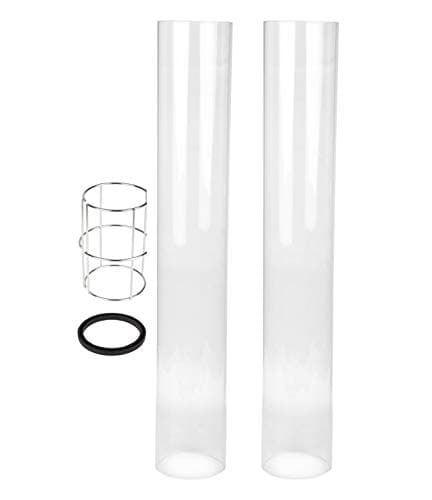 Fire Sense 2-PC Glass Tube Replacement for 4-Sided Pyramid Patio Heater