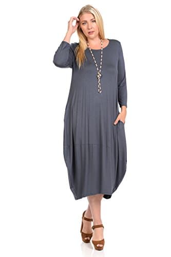 Women's Cocoon Midi Dress Plus Size