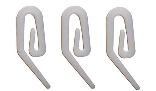 Plastic Curtain Rail Track White - 25 Curtain Hooks