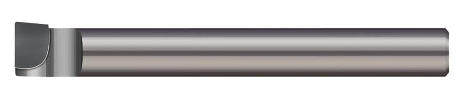 Micro 100 TBBC-625-008 Brazed Boring Bar, .795" Min Bore Dia, 1/2" Width, 1/4" Length, .4825" Offset, 5/8" Shank Dia, 8" OAL, Uncoated