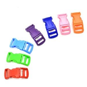 Bluecell 70 PCS 1/2" Red/Pink/Light Blue/Green/Royal Blue/Purple/Orange Contoured Side Release Plastic Buckles