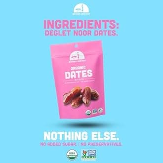 Mavuno Harvest Pitted Dates Dried Fruit Snacks | Organic Dried Dates | Healthy Snacks for Kids and Adults| Deglet Noor Dates | No Sugar Added, Vegan, Non GMO | Resealable 4 Ounce Bags, Pack of 3