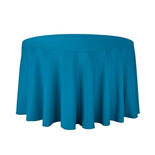Gee Di Moda Tablecloth - 108" Inch Round Tablecloths for Circular Table Cover in Caribbean Washable Polyester - Great for Buffet Table, Parties, Holiday Dinner & More