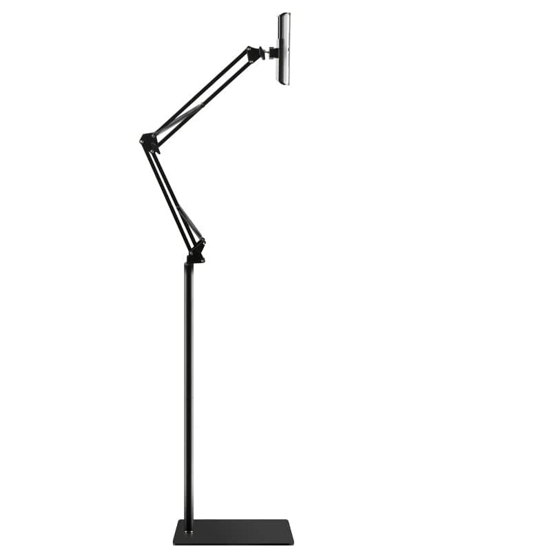 Guanshan Tablet Floor Stand, Adjustable Tablet Phone Holder, Ipad Arm, 360 Degree Rotating Tablet Stand for iPad and Tablets, 3.5-10.6 Inches Ipad Arm Black (Not suit for iPad Pro 12.9)