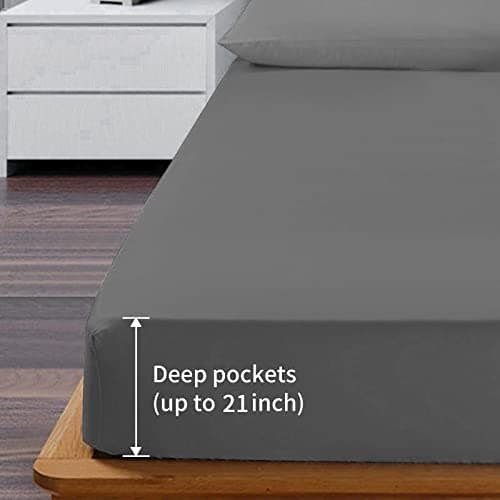 EaseHome Queen Size Bed Sheets Set - Deep Pocket to 18 inches Mattress 4 Piece - Premium Bedding Sheets & Pillowcases Collection - Extra Soft