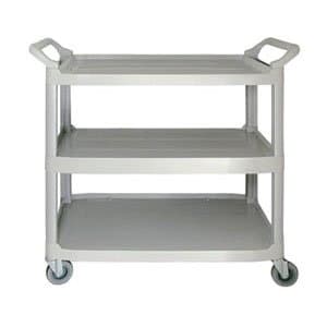 HEAVY DUTY RESTAURANT BUS CART LIGHT GREY