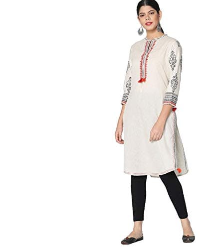 Srishti By Fbb Cotton Flex Side Slit Kurta