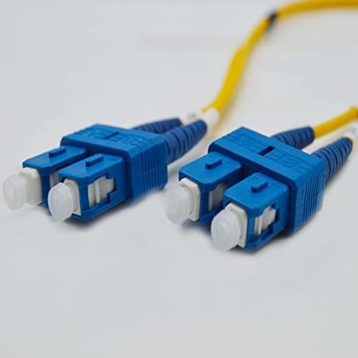 FCD - 3M OS2 SC SC Fiber Patch Cable | Duplex 9/125 SC to SC Singlemode Jumper 3 Meter (9.84ft) | ofnr sc-sc Single-Mode dup sc/sc smf dx Yellow PVC - Personal Computer
