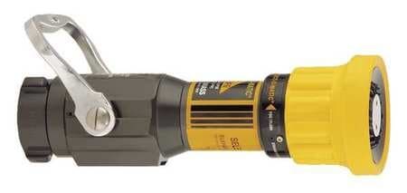 Fire Hose Nozzle, 1-1/2 in, Yellow