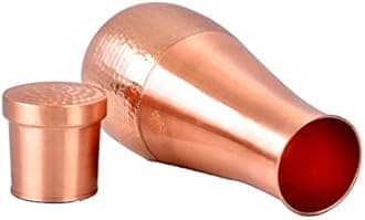 DSH Pure Copper Designer Bedroom Copper Pot,Jar,Bottle,Carafe Water Storage Purpose (Tulip Gray)