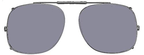 Visionaries Polarized Clip on Sunglasses - Square - Bronze Frame - 53 x 45 Eye