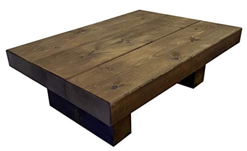 Solid Wooden Coffee Table - Couch Table Side - Handcrafted Solid pine Rustic Style Coffee Table - Simple Bedroom Living Room Kitchen, Restaurant, Coffee shop Decor Table
