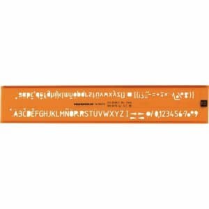 Rumold 89025 Lettering Stencils Orange/Clear
