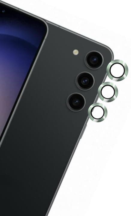 A3sprime Camera Lens Ring Guard Protector for Samsung Galaxy S23 5G, S23 Plus 5G, Galaxy S23 FE 5G, Galaxy S24 5G [9H Hardness Tempered Glass with Ring Camera Protector] Set of 1 Pairs (Light Green)